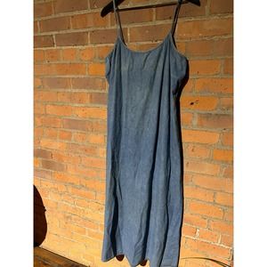 Denim Spaghetti Dress - image 1